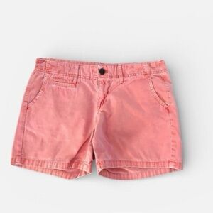 Merona Orange Chino Shorts SIZE 6 Garment Dyed